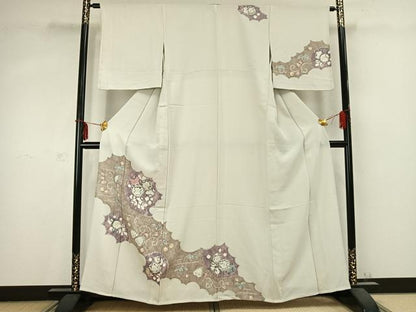 平和屋着物▽訪問着 単衣 辻が花 正絹 逸品 AABC0545fy