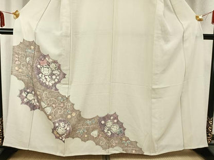 平和屋着物▽訪問着 単衣 辻が花 正絹 逸品 AABC0545fy