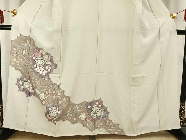 平和屋着物▽訪問着 単衣 辻が花 正絹 逸品 AABC0545fy