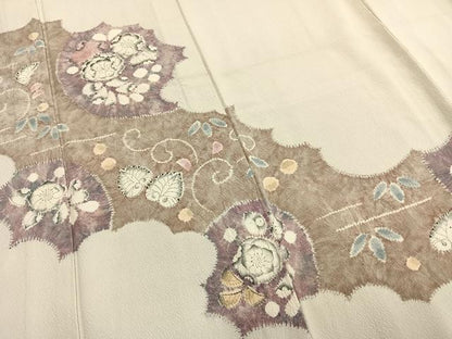 平和屋着物▽訪問着 単衣 辻が花 正絹 逸品 AABC0545fy