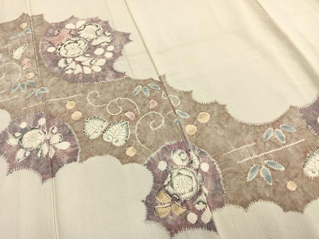 平和屋着物▽訪問着 単衣 辻が花 正絹 逸品 AABC0545fy