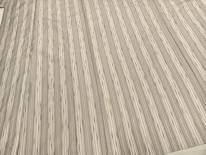 平和屋着物▽上質な紬 単衣 刺繍 間道 正絹 逸品 AABC0550fy