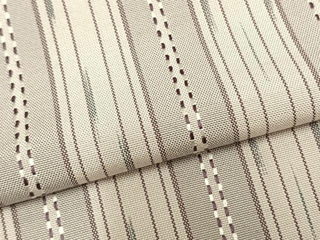 平和屋着物▽上質な紬 単衣 刺繍 間道 正絹 逸品 AABC0550fy
