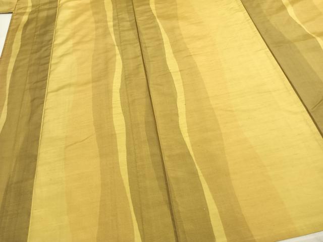 平和屋着物▽上質な紬 単衣 変わり間道 三越扱い 正絹 逸品 AABC0552fy