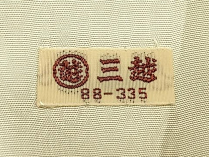 平和屋着物▽上質な紬 単衣 変わり間道 三越扱い 正絹 逸品 AABC0552fy