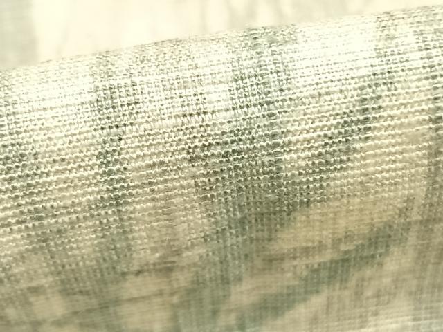 平和屋着物▽上質な紬 単衣 樹林文 正絹 逸品 AABC0553fy