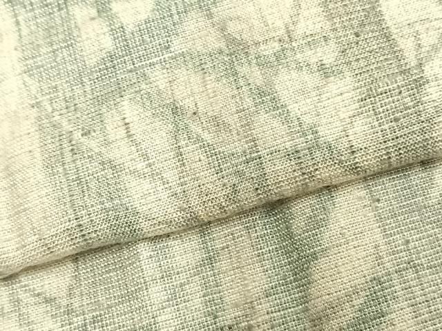 平和屋着物▽上質な紬 単衣 樹林文 正絹 逸品 AABC0553fy