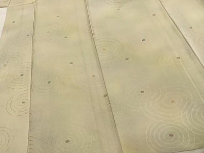平和屋着物▽上質な小紋 単衣 渦巻き文 正絹 逸品 AABC0563fy