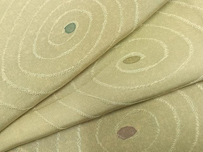 平和屋着物▽上質な小紋 単衣 渦巻き文 正絹 逸品 AABC0563fy