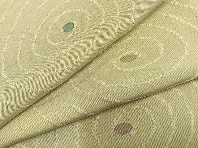 平和屋着物▽上質な小紋 単衣 渦巻き文 正絹 逸品 AABC0563fy