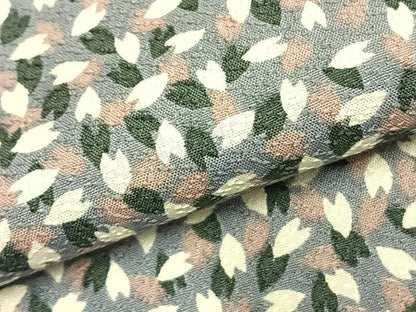 平和屋着物▽小紋 単衣 舞桜文 洗える着物 AABC0564fy