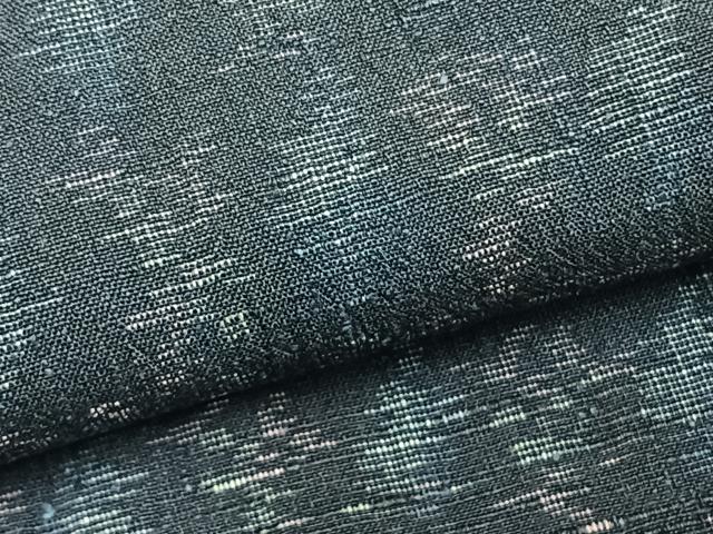 平和屋着物▽上質な紬 単衣 幾何学文様 正絹 逸品 AABC0568fy