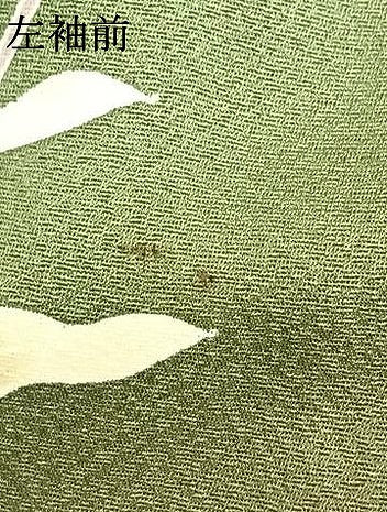 平和屋着物▽訪問着　単衣　枝花文　暈し染め　金彩　正絹　逸品　AABC0573fy