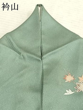平和屋着物▽訪問着 単衣 風景草花文 暈し染め 金彩 正絹 逸品 AABC0574fy