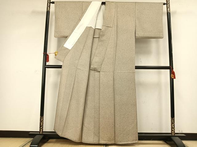 平和屋着物▽上質な小紋 単衣 作家物 散らし文 正絹 逸品 AABC0580fy