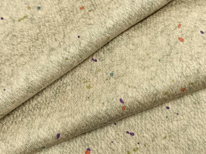 平和屋着物▽上質な小紋 単衣 作家物 散らし文 正絹 逸品 AABC0580fy