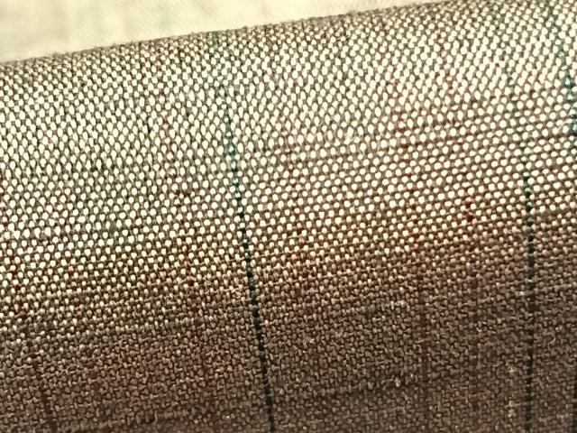 平和屋着物▽上質な紬 単衣 縞 正絹 逸品 AABC0583fy