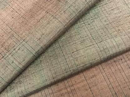 平和屋着物▽上質な紬 単衣 縞 正絹 逸品 AABC0583fy