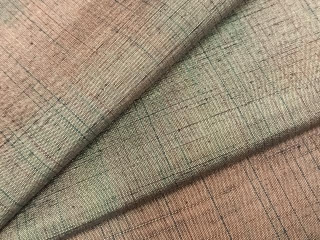平和屋着物▽上質な紬 単衣 縞 正絹 逸品 AABC0583fy
