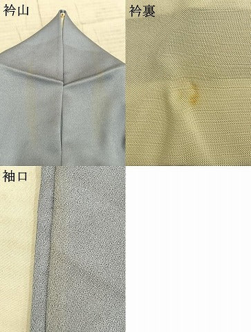 平和屋着物▽訪問着 単衣 作家物 草花文 正絹 逸品 AABC0588fy