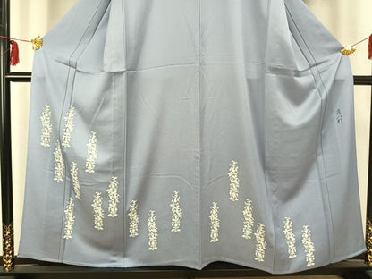 平和屋着物▽訪問着 単衣 作家物 草花文 正絹 逸品 AABC0588fy