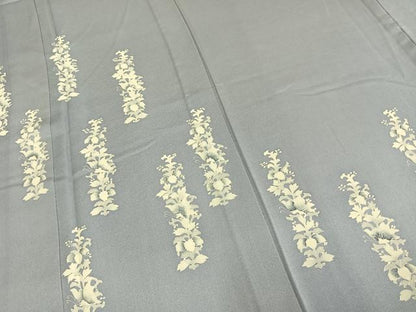 平和屋着物▽訪問着 単衣 作家物 草花文 正絹 逸品 AABC0588fy