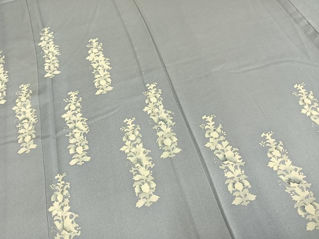 平和屋着物▽訪問着 単衣 作家物 草花文 正絹 逸品 AABC0588fy