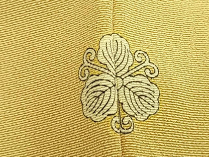 平和屋着物▽訪問着 単衣 刺繍 草花丸文 金糸 金彩 正絹 逸品 AABC0589fy