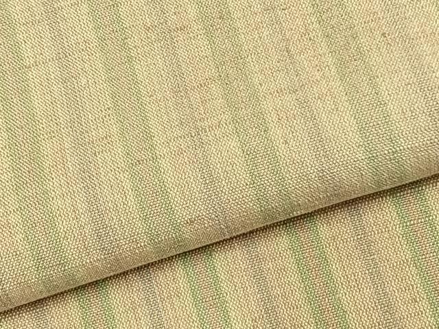 平和屋着物▽上質な紬　単衣　縞　正絹　逸品　AABC0593fy