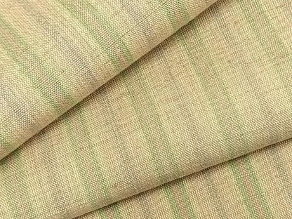 平和屋着物▽上質な紬　単衣　縞　正絹　逸品　AABC0593fy