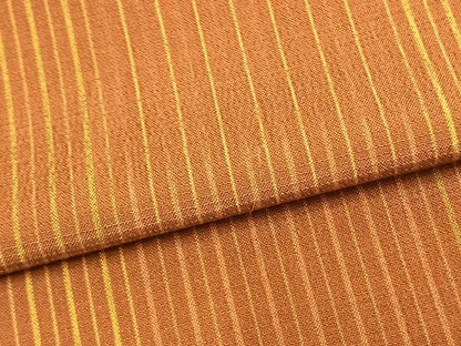 平和屋着物▽上質な紬 単衣 縞 白川 反端付き 正絹 逸品 AABC0596fy