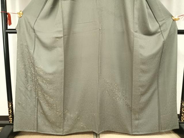 平和屋着物▽訪問着 単衣 刺繍 草花文 源氏香 金糸 正絹 逸品 AABC0600fy