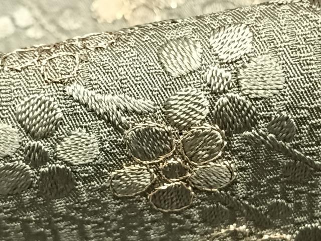 平和屋着物▽訪問着 単衣 刺繍 草花文 源氏香 金糸 正絹 逸品 AABC0600fy