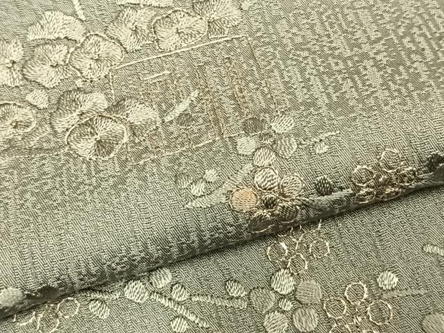平和屋着物▽訪問着 単衣 刺繍 草花文 源氏香 金糸 正絹 逸品 AABC0600fy