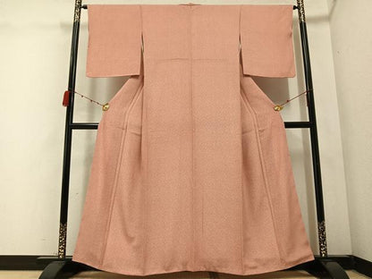 平和屋着物●江戸小紋　舞扇文　正絹　逸品　未使用　AABC0612ph