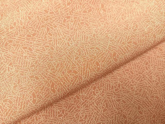 平和屋着物●江戸小紋　舞扇文　正絹　逸品　未使用　AABC0612ph