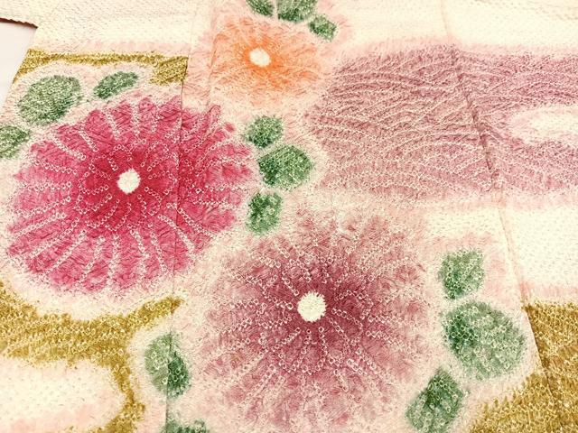 平和屋着物●豪華振袖 総絞り 霞花文 正絹 逸品 AABC0619ph