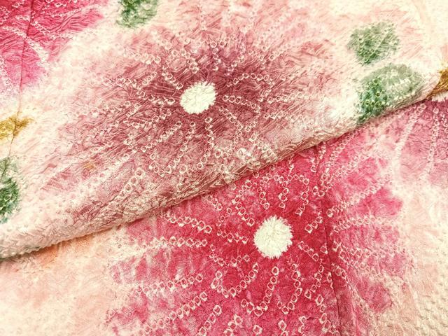 平和屋着物●豪華振袖 総絞り 霞花文 正絹 逸品 AABC0619ph