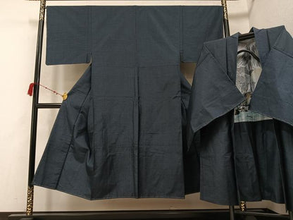平和屋着物●男性 本場大島紬 アンサンブル 100亀甲 総詰め 正絹 逸品 未使用 AABC0641ph