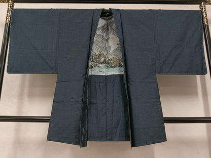 平和屋着物●男性 本場大島紬 アンサンブル 100亀甲 総詰め 正絹 逸品 未使用 AABC0641ph