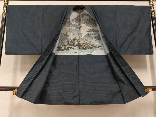 平和屋着物●男性 本場大島紬 アンサンブル 100亀甲 総詰め 正絹 逸品 未使用 AABC0641ph