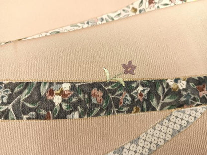 平和屋着物●訪問着 刺繍 草花文 金銀彩 正絹 逸品 AABC0652ph