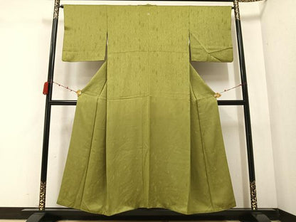 平和屋着物●上質な色無地　紋意匠　梅幸茶色　正絹　逸品　AABC0655ph