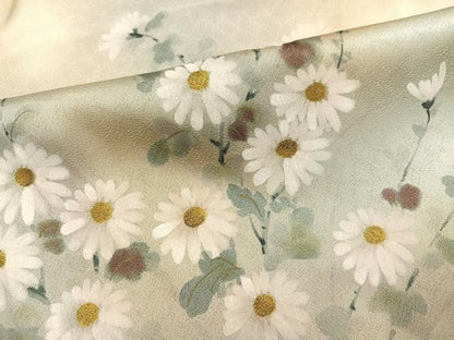平和屋着物●訪問着　作家物　手描き　草花文　暈し染め　正絹　逸品　AABC0657ph