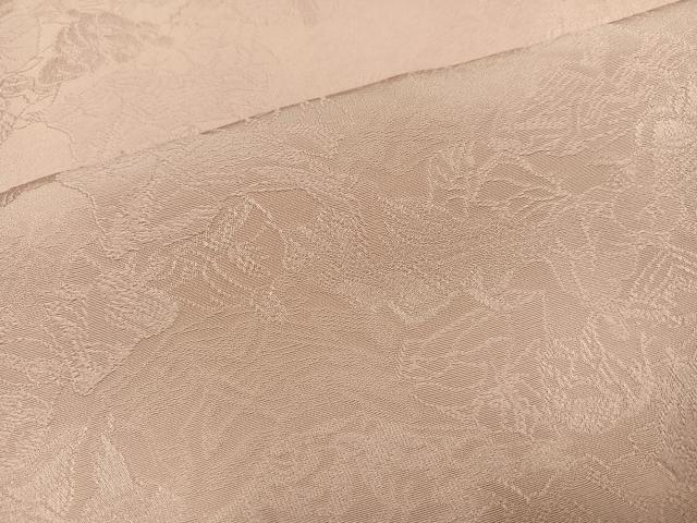 平和屋着物●上質な色無地 人物地紋 灰桜色 正絹 逸品 AABC0666ph