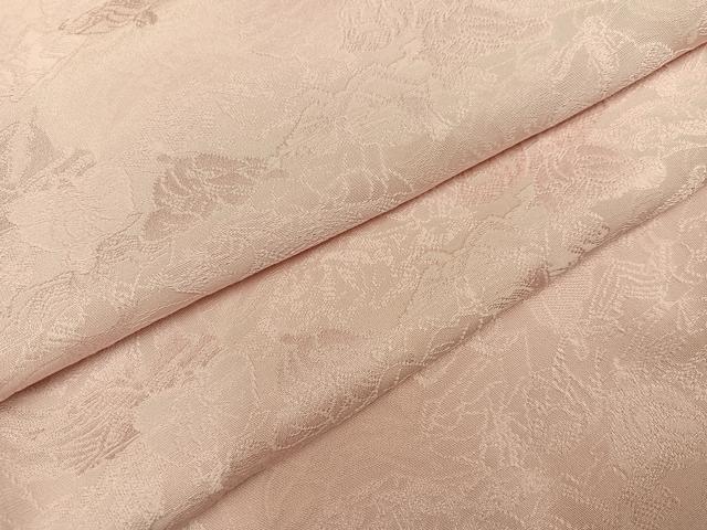 平和屋着物●上質な色無地 人物地紋 灰桜色 正絹 逸品 AABC0666ph