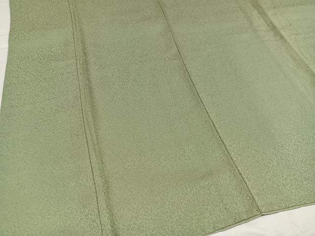 平和屋着物●上質な色無地 山葵色 正絹 逸品 AABC0670ph