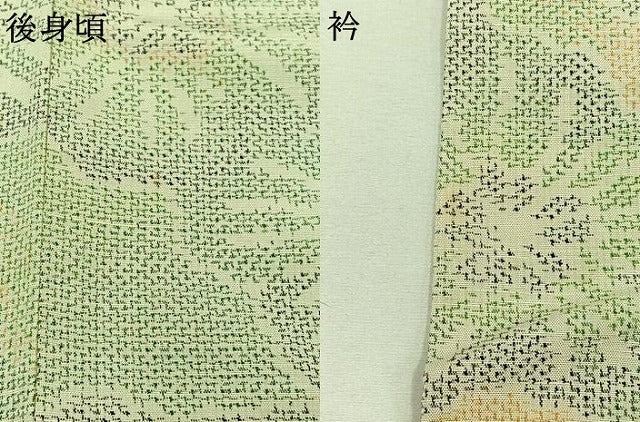 平和屋着物▽上質な紬 単衣 花尽くし文 正絹 逸品 AABC0689jh