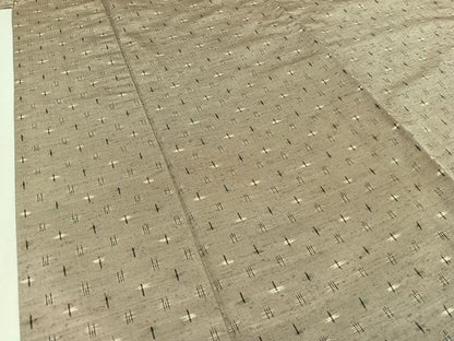 平和屋着物▽上質な紬 単衣 蚊絣 正絹 逸品 AABC0690jh