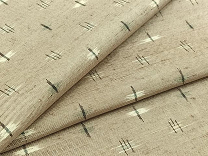 平和屋着物▽上質な紬 単衣 蚊絣 正絹 逸品 AABC0690jh